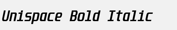 Unispace Bold Italic
